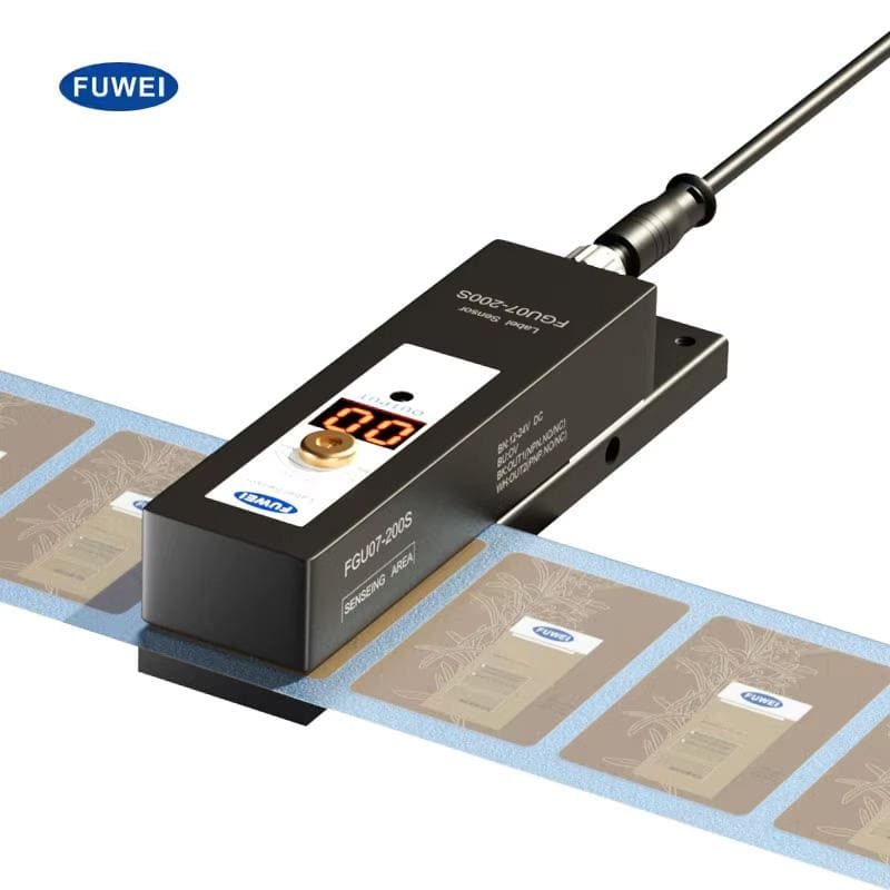 FGU07-200S 0-30VDC 5KHZ 0.1ms Response Time Detection of Transparent Labels Labeling Machine Label Sensor