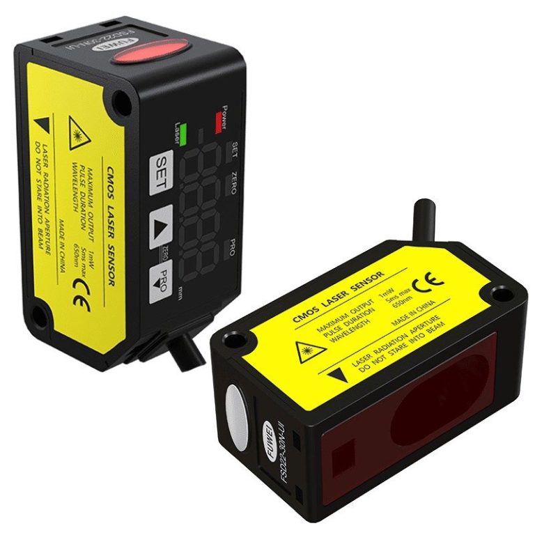 High Accuracy 0.01mm Output PNP Laser Displacement Sensor with 200mm Measuring Distance Optical Sensors