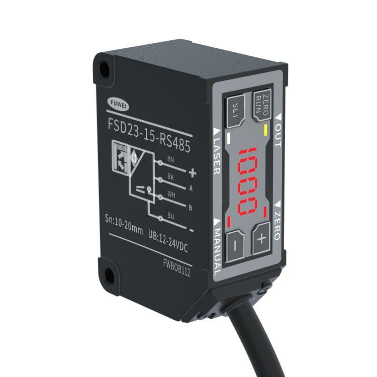 LED Digital Screen Aluminum High-Precision Laser Displacement Sensor RS485