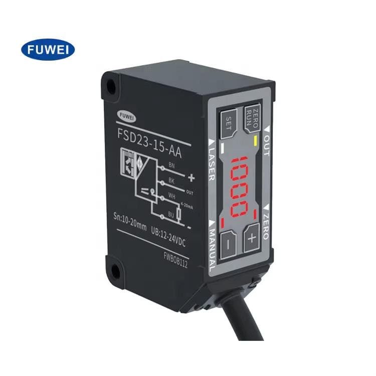 High-Precision LED Digital Screen Aluminum Laser Displacement Sensor 12-24VDC IP67 Optical Product Category