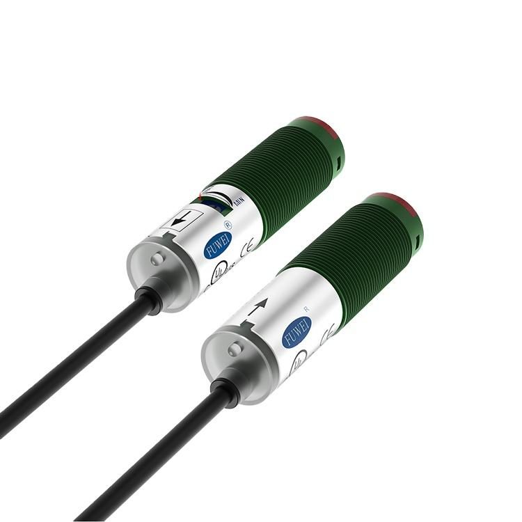FUWEI for M18 Optical Sensor Small Spot Infrared Visible Photoelectric Switch with Laser through Beam Detection
