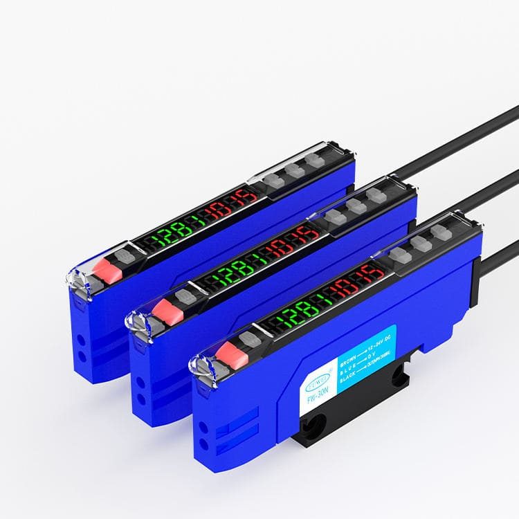 Dual Digital Display Fiber Optic Amplifier Infrared Induction Switch Sensor Fiber Sensor