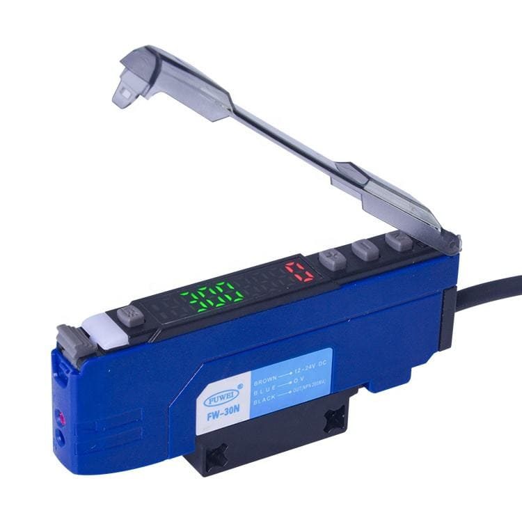 Dual Digital Display Fiber Optic Amplifier Infrared Induction Switch Sensor Fiber Sensor
