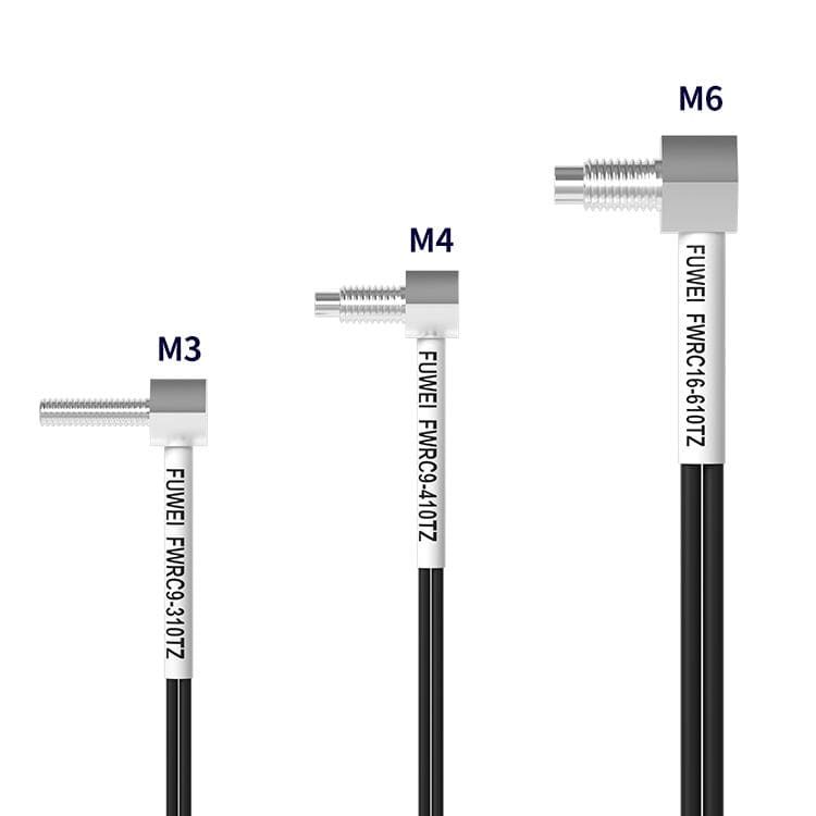 M6 80MM Coaxial Multi-Core Right-Angle Bend-Resistant Diffuse Optical Fiber Sensor