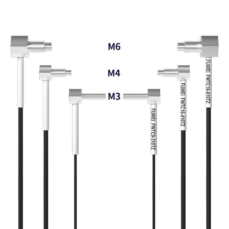 M6 Optical Fiber Sensor Coaxial Bending Resistant with 80MM Detection Distance Diffuse Optical Fiber Sensor