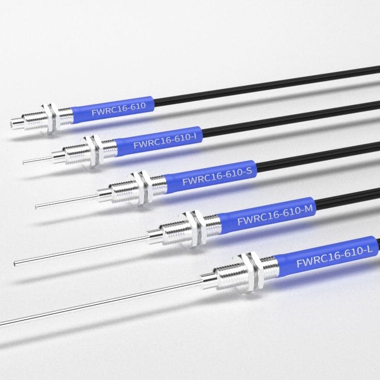 R10 M6 80MM Coaxial Bending Resistant Diffuse Optical Fiber Sensor