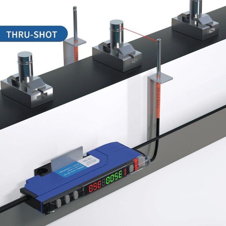 Optical Fiber Sensor Side View Probe Counter with Light Output